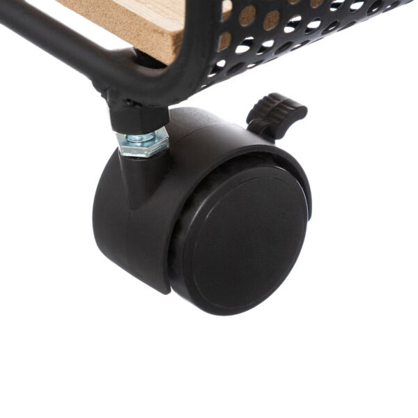 Etajera 5Five cu 2 compartimente, MDF si metal, 43x28x52 cm, negru - imagine 3
