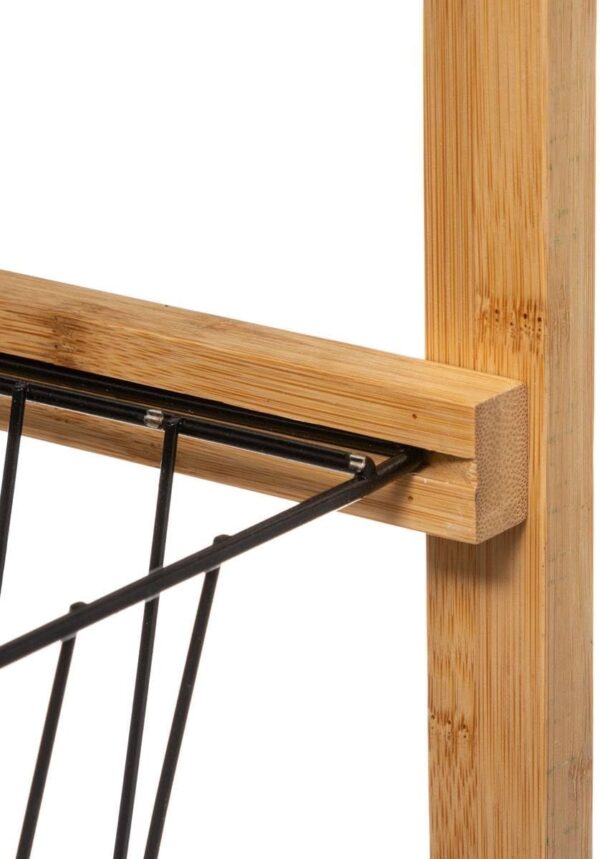 Carucior 5Five Blackwood cu 3 niveluri, bambus si MDF, 41x22x83 cm, natur si negru - imagine 2