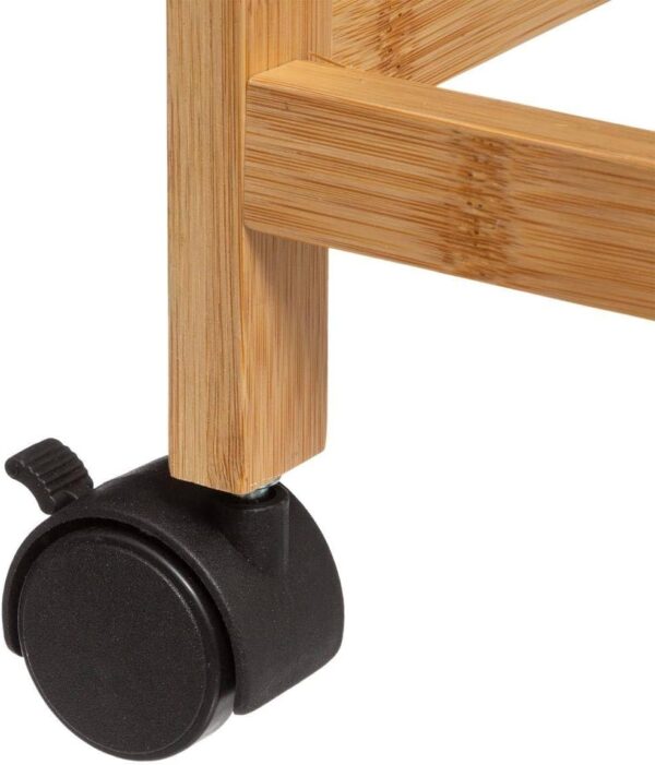 Carucior 5Five Blackwood cu 3 niveluri, bambus si MDF, 41x22x83 cm, natur si negru - imagine 4