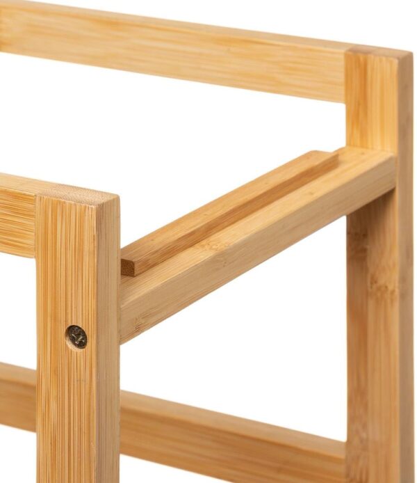 Carucior 5Five Blackwood cu 3 niveluri, bambus si MDF, 41x22x83 cm, natur si negru - imagine 5