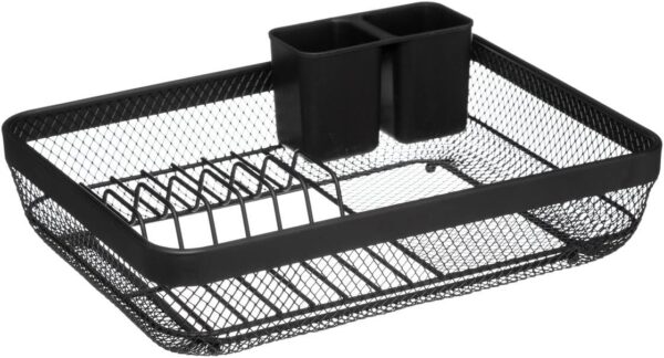 Suport vase 5Five Mayaj cu 1 nivel, otel si plastic, 43x32x13 cm, negru - imagine 3