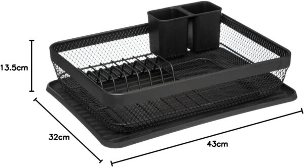 Suport vase 5Five Mayaj cu 1 nivel, otel si plastic, 43x32x13 cm, negru - imagine 4