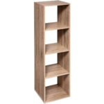 Biblioteca 5Five Mix n'Modul cu 4 compartimente, 35x32x134 cm, bej