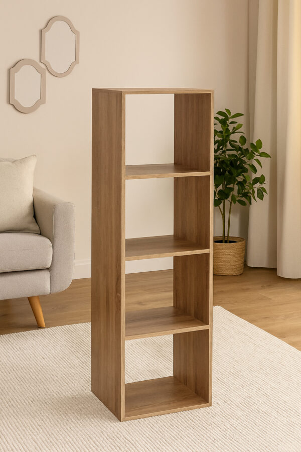Biblioteca 5Five Mix n'Modul cu 4 compartimente, 35x32x134 cm, bej - imagine 4