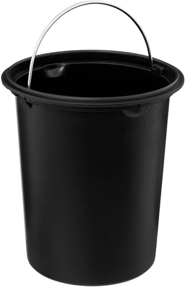 Cos gunoi 5Five Colors Colors cu pedala si inchidere soft-close, otel, 3 L, 23x23x17 cm, negru - imagine 2