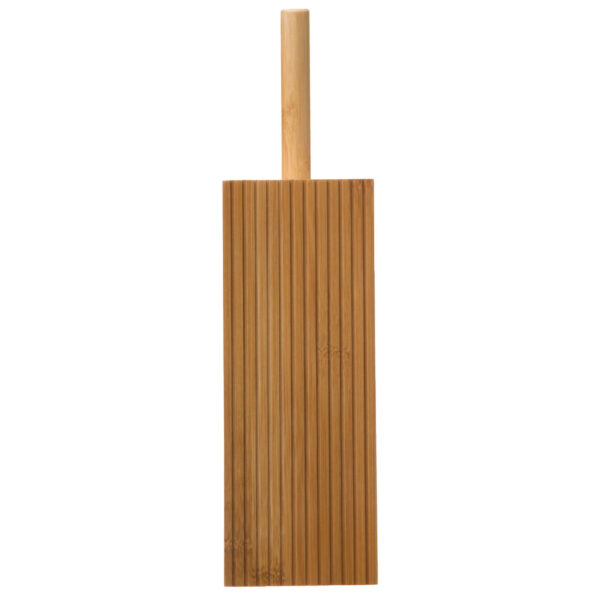 Perie toaleta 5Five Terre Inconnue cu suport cilindric, bambus si polipropilena, 10x10x38 cm, natur - imagine 2