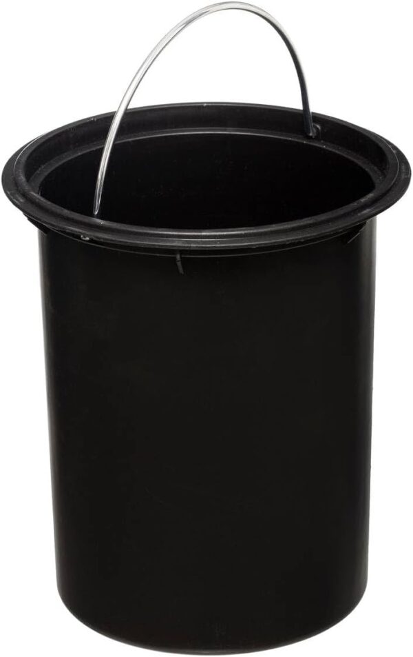 Cos gunoi 5Five Modern Color cu capac bambus si sistem soft-close, otel, polipropilena si bambus, 3L, 22x17x23 cm, alb - imagine 3