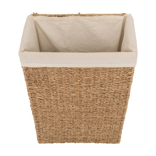 Cos rufe 5Five din trestie impletita, cadru metalic, 40 litri, 37x22x55 cm, maro - imagine 6