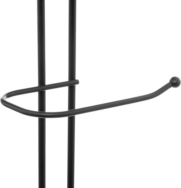Suport hartie igienica 5Five Mayaj cu spatiu depozitare, otel, 17x16x73 cm, negru - imagine 2