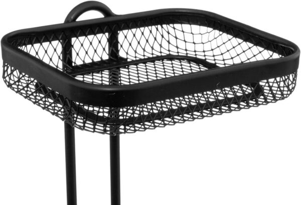 Suport hartie igienica 5Five Mayaj cu spatiu depozitare, otel, 17x16x73 cm, negru - imagine 3