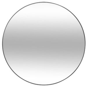 Oglinda rotunda Atmosphera Alice, rama aluminiu subtire, 76 cm, negru