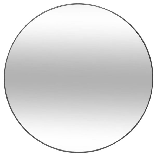 Oglinda rotunda Atmosphera Alice, rama aluminiu subtire, 76 cm, negru