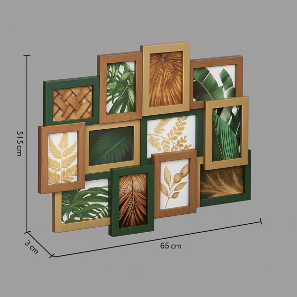Rama foto Atmosphera Julia colaj 12 poze 10x15 cm, MDF si sticla, 65x51 cm, multicolor - imagine 4