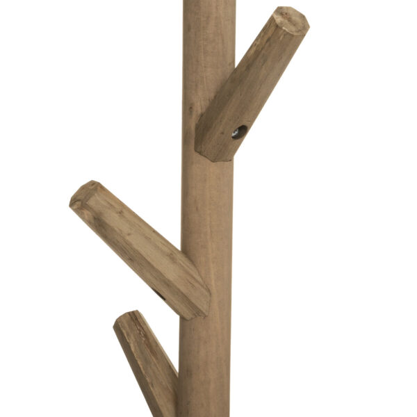 Cuier Atmosphera Wild cu 7 agatatori, lemn si MDF, 39x39x178 cm, maro - imagine 2