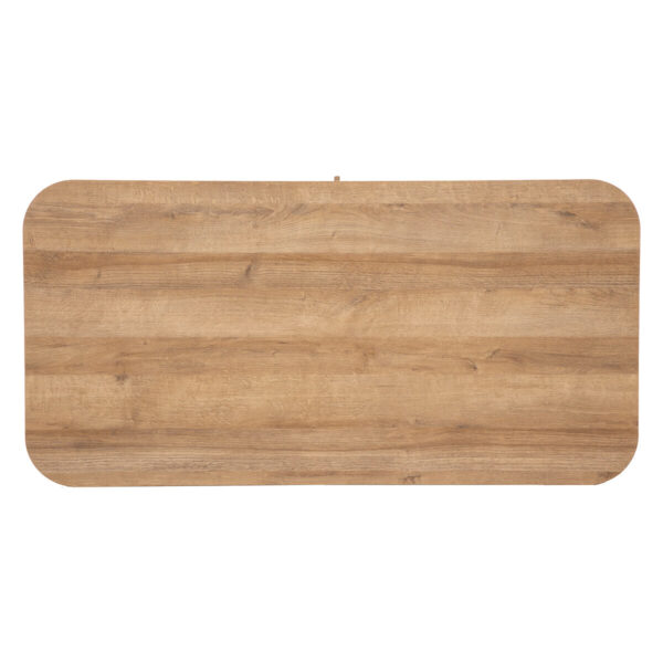 Masuta de cafea Atmosphera Colva cu 2 usi glisante, MDF si otel, 120x60x41 cm, bej - imagine 8