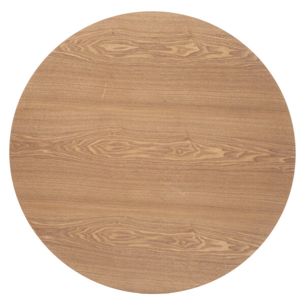 Masa rotunda Atmosphera Elias, 102x76 cm, MDF si metal, negru si stejar - imagine 3