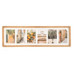 Rama foto Atmosphera Milea pentru 6 poze 10x15 cm, lemn hevea, 21x70 cm, natur