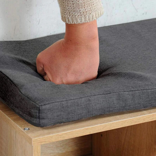 Banca depozitare pantofi 5Five, pentru 8 perechi, sezut tapitat, rafturi detasabile, 105x34x49 cm, bej - imagine 3