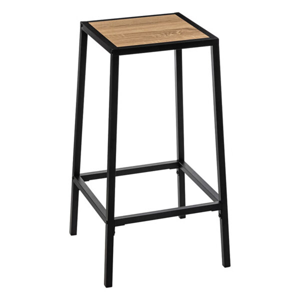 Set 2 scaune bar 5Five Aliaj din otel, 32x32x71 cm, negru - imagine 2