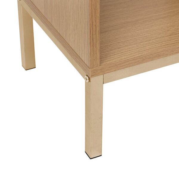 Biblioteca 5Five Tasso cu 5 rafturi, PAL, 63x30x159 cm, bej - imagine 3