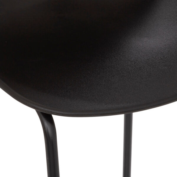 Scaun bar Atmosphera Otac, 47x49x83 cm, polipropilena si metal, negru - imagine 4