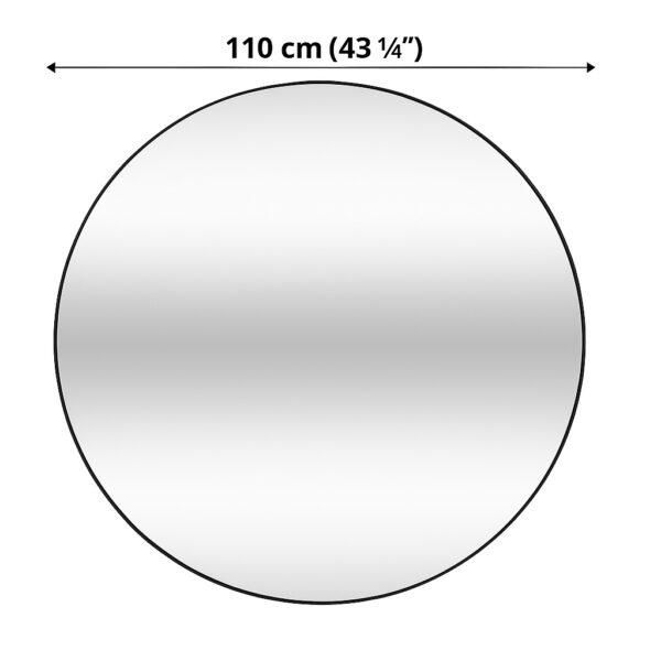 Oglinda rotunda Atmosphera Alice, diametru 110 cm, rama negru - imagine 2