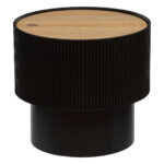 Masuta cafea Atmosphera Enola cu spatiu depozitare, MDF, 39x35 cm, negru