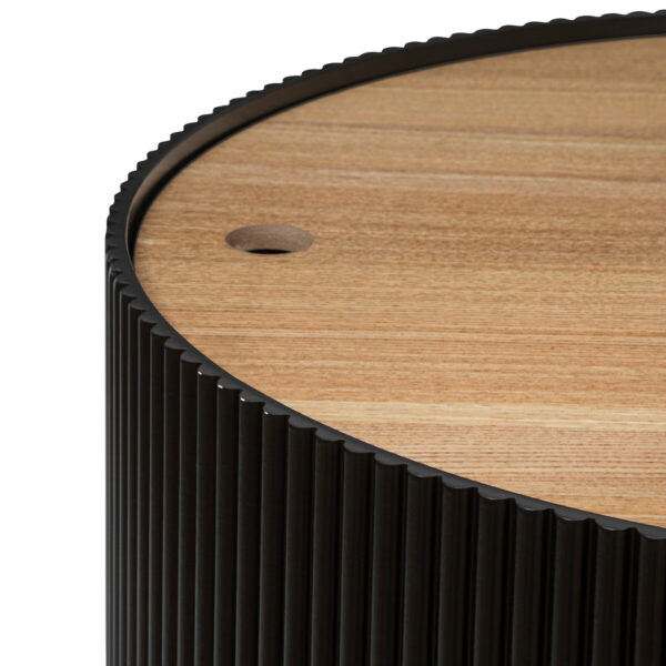 Masuta cafea Atmosphera Enola cu spatiu depozitare, MDF, 55x38 cm, negru - imagine 2