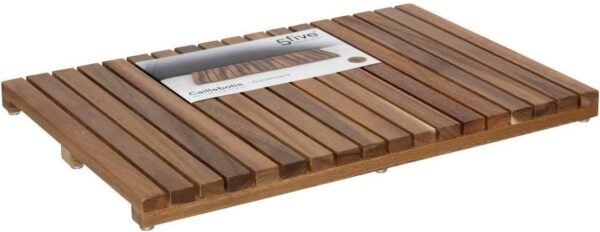 Gratar dus 5Five Acacia din lemn de salcam, antiderapant, 53x36x3 cm, natur - imagine 2