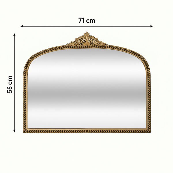 Atmosphera Victoria oglinda decorativa cu rama din MDF si detalii sculptate, 71x56 cm, auriu - imagine 7
