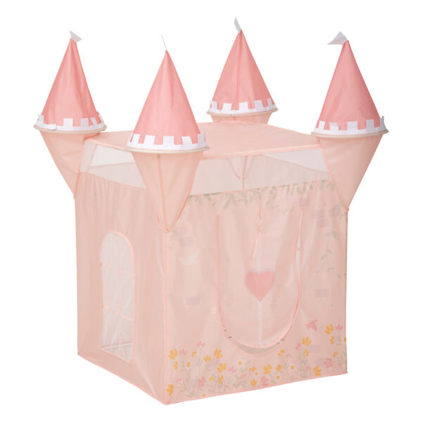 Cort copii Atmosphera tip castel, pop-up cu ferestre si usa, 130x78x78 cm, roz - imagine 3
