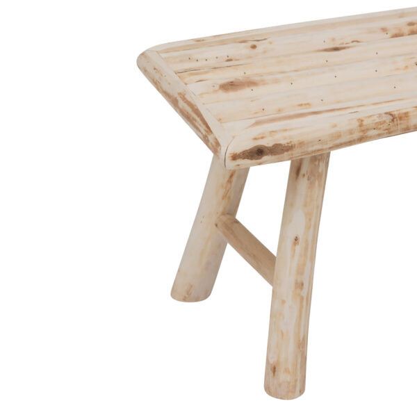 Atmosphera Woody bancuta decorativa din lemn de plop, stil natural, 70x26x31 cm, bej - imagine 2
