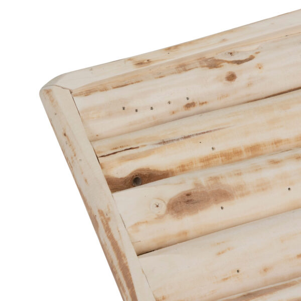 Atmosphera Woody bancuta decorativa din lemn de plop, stil natural, 70x26x31 cm, bej - imagine 3
