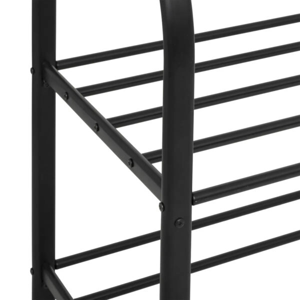 Suport haine 5Five Strongy cu bara dubla si roti, otel, 117x50x170 cm, negru - imagine 2