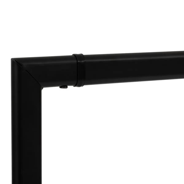 Suport haine 5Five Strongy cu bara dubla si roti, otel, 117x50x170 cm, negru - imagine 3
