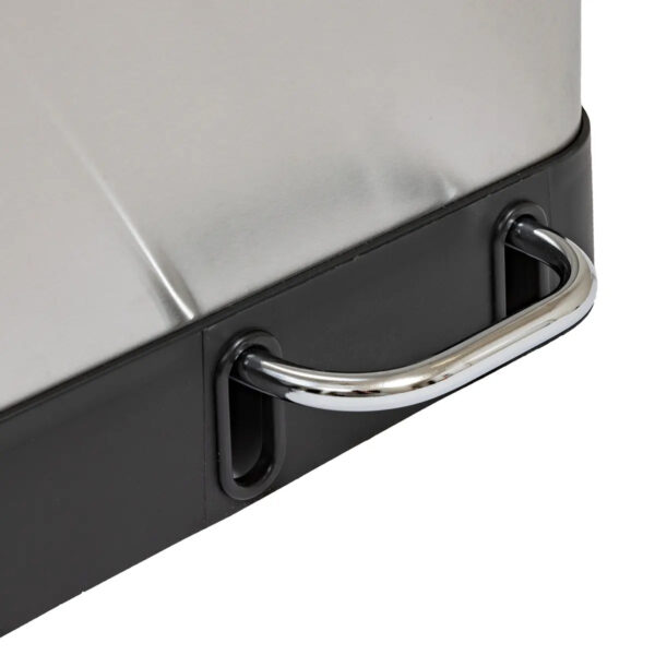 Cos gunoi 5Five Ariane, colectare selectiva, 3 compartimente 18L, inox, 61x36x62 cm, gri - imagine 4