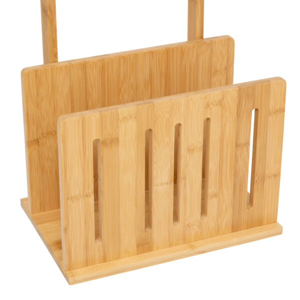 Suport hartie igienica 5Five Bamboo cu rezerva, bambus, 31x21x82 cm, natur - imagine 2