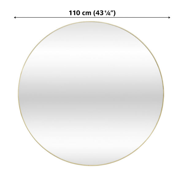 Oglinda rotunda Atmosphera Alice, diametru 110 cm, rama auriu - imagine 3
