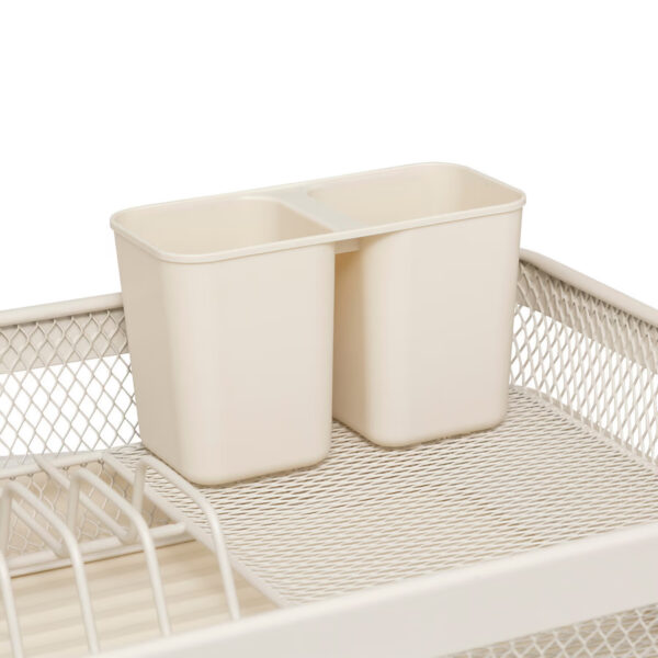 Suport vase 5Five Mayaj cu 1 nivel, otel si plastic, 43x32x13 cm, bej - imagine 3