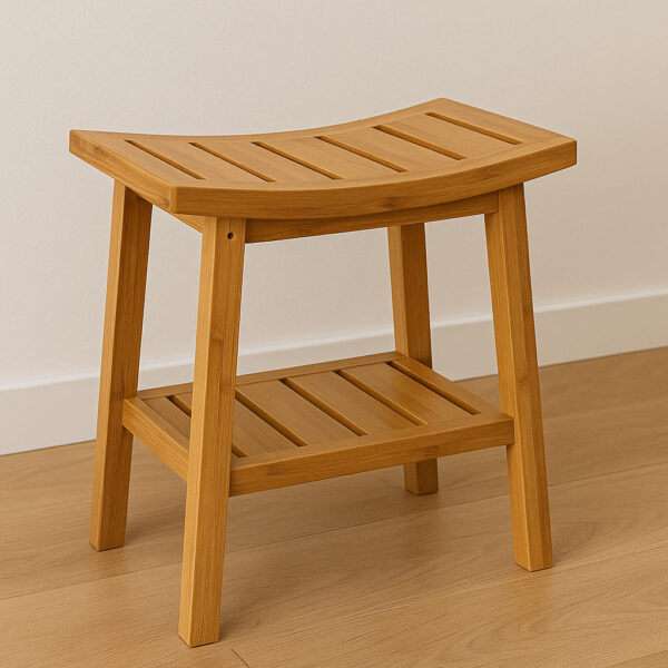 Taburet depozitare 5Five Bambou Natural, bambus, 40x25x46 cm, natur - imagine 7