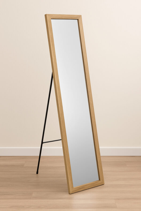 Oglinda de podea 5Five Matching cu cadru PS, pliabila, 35x125 cm, maro - imagine 5