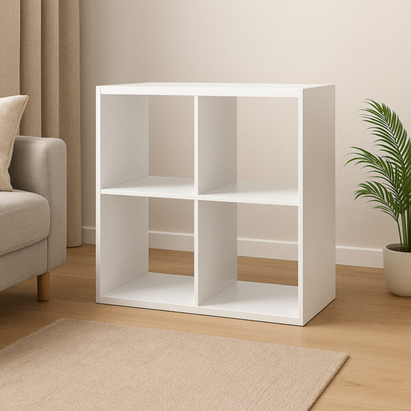 Biblioteca 5Five Mix n'Modul, 4 compartimente, PAL, 68x32x68 cm, alb - imagine 2