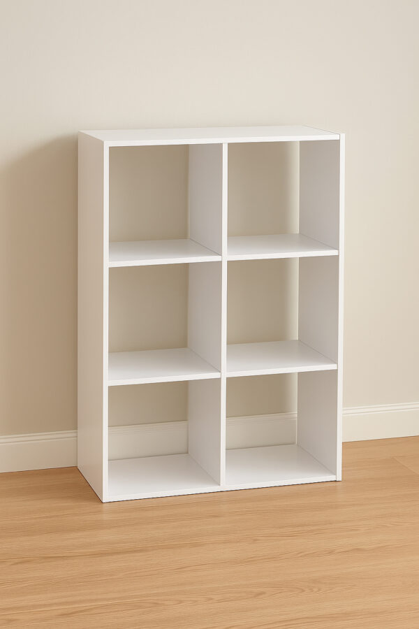 Biblioteca 5Five Mix n'Modul, 6 compartimente, PAL, 68x32x101 cm, alb - imagine 2