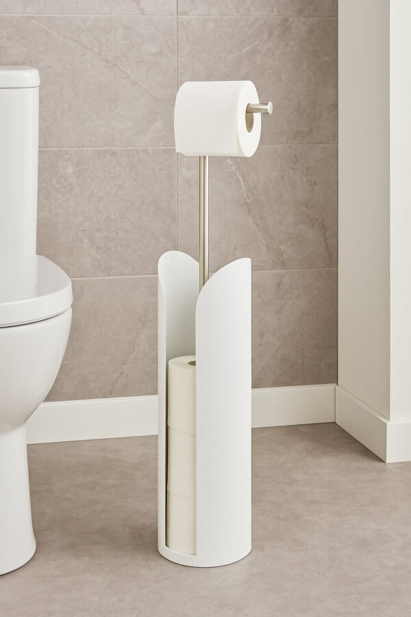 Suport hartie igienica 5Five Colors, otel, 15x60 cm, alb - imagine 6