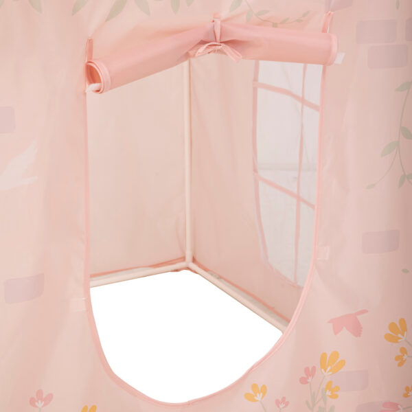 Cort copii Atmosphera tip castel, pop-up cu ferestre si usa, 130x78x78 cm, roz - imagine 5