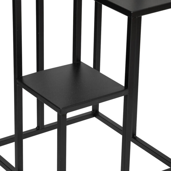 Suport plante Atmosphera cu 4 niveluri, structura metalica, 36x36x87 cm, negru - imagine 3
