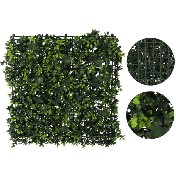 Panou decorativ artificial 50x50 cm, montare pe perete sau gard, iedera, interior/exterior - imagine 2