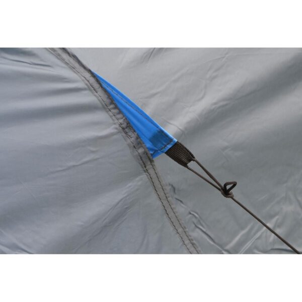 Cort camping 4 persoane cu antreu, impermeabil 3000 mm, 450x210x150 cm, negru si albastru - imagine 12