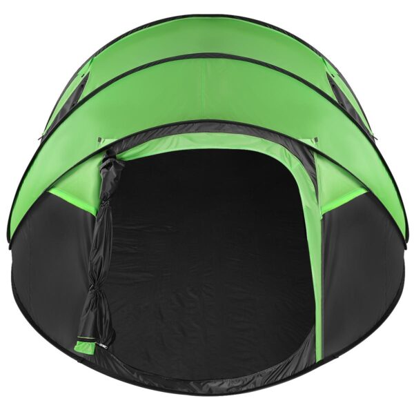 Cort autoexpandabil 4 persoane, 4 ferestre, 2 usi, impermeabil 1000 mm, 280x210x115 cm, verde-negru - imagine 2