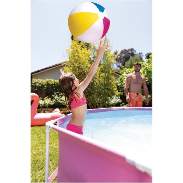 Piscina rotunda cu cadru metalic Pink Metal Frame Intex 28290NP, 244x76 cm - imagine 9